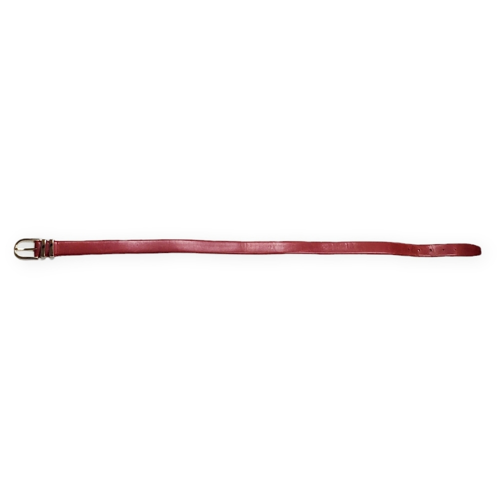 Talbots Red Leather Belt with Gold Buckle - Picture 6 of 11